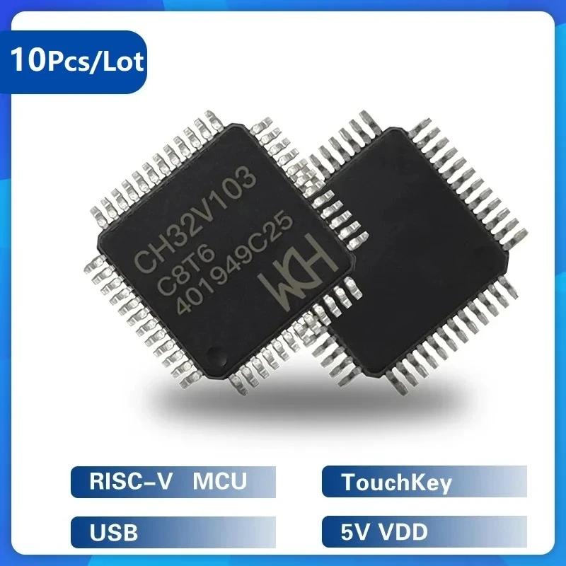 CH32V103 32 Ʈ Ϲ ȭ RISC-V MCU, USB, ġŰ, 3.3V, 5V VDD, Ʈ 10 
